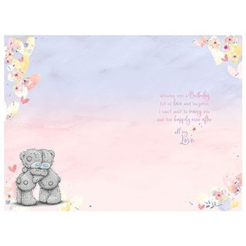 Bears Snuggling Fiancée Birthday Card