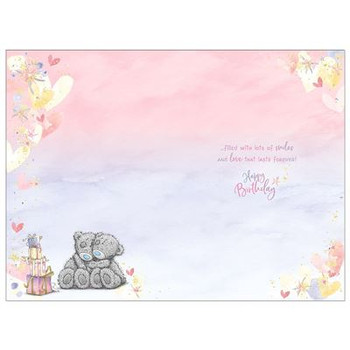 Bears With Stacked Presents Storyboard Fiancée Birthday Card