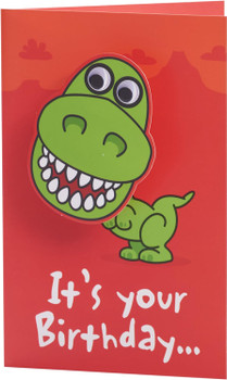 Cartoon Dinosaur Design Birthday Card