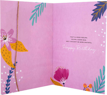 Traditional Colourful Floral Design Mum Birthday Card