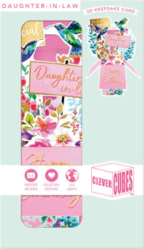 Clever Cube Special Daughter-In-Law Birthday Blooms Galore Pop Up Keepsake Card