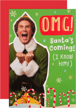 Funny Warner Bros, OMG!' Elf Design Christmas Card