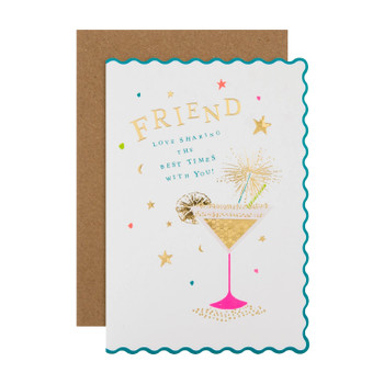 Oh Darling Cocktail Design Friend Birthday Card