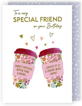 Contemporary Colourful Blooms! Special Friend Birthday Card