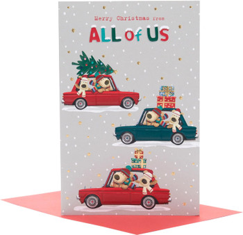 Boofles in 3 Cars From All Of Us Christmas Card Boofles in 3 Cars From All Of Us Christmas Card