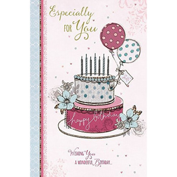 Wishing Well Studios Greetings Card - Birthday - Cake and Candles