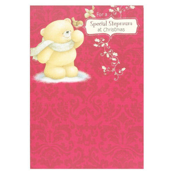 Stepmum Cute Forever Friends Linen Board Christmas Card Hallmark Medium Step Mum