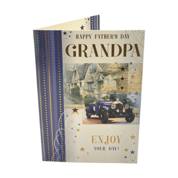For Grandpa Vintage Style Photographic Car Design Father's Day Card