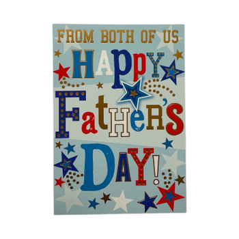 From Both of Us Colourful Stars Design Father's Day Card