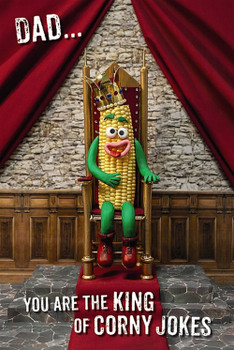 Corn On Throne Dad Funny Father's Day Card