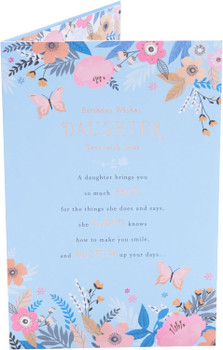 Bright Floral Loving Design Daughter Birthday Card