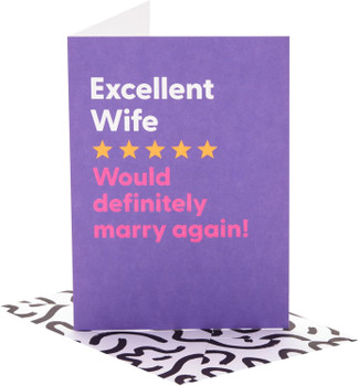 Funny Review Design Wife Anniversary Card