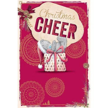Christmas Cheer Me to You Bear Christmas Card {DC}