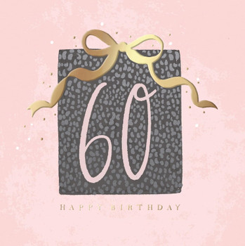 Present Design Contemporary Luxury Foiled 60th Birthday Card