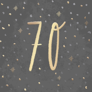 Dots Design Contemporary Luxury Foiled 70th Birthday Card