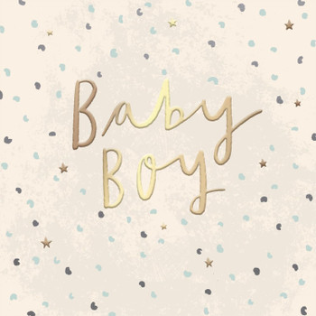 Stunning Luxury Foiled New Baby Boy Birth Congratulations Card