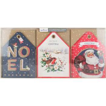 Pack of 12 "Noel" Contemporary Christmas Cards
