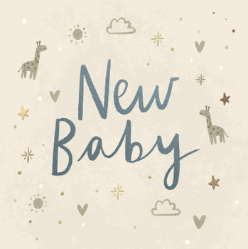 Stunning Luxury Foiled New Baby Birth Congratulations Card