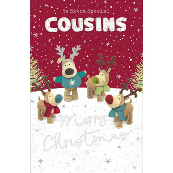 Boofle With Reindeers Cousins Christmas Card
