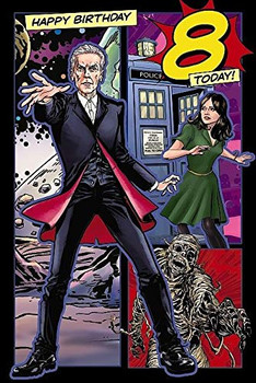 8th Birthday 3D Holographic Doctor Who Card {DC}
