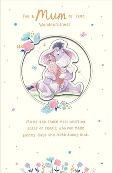 Disney Cute Eeyore & Piglet Design Mum Mother's Day Card