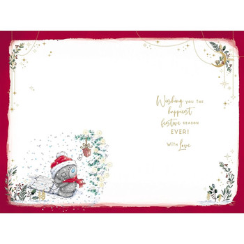 Bear On Tree Auntie Christmas Card