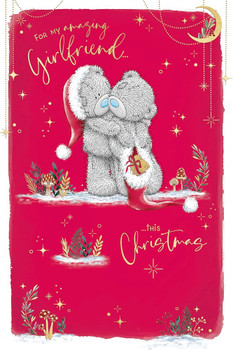 Bears Hugging Amazing Girlfriend Christmas Card