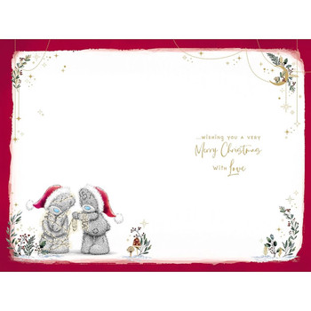 Bears Decorating Tree Sister And Partner Christmas Card