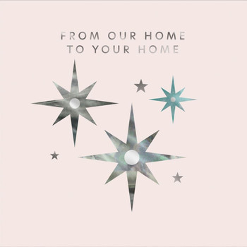 Metallic Star Design From Our Home to Your Home Christmas Card