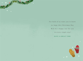 Baubles Design From Both Of Us Christmas Card