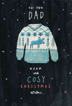 Cosy Jumper Design Dad Christmas Card