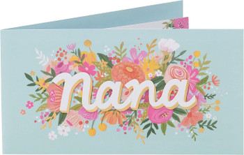Flower & Font Design Nana Birthday Card