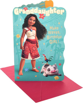 Disney Moana Granddaughter Birthday Card
