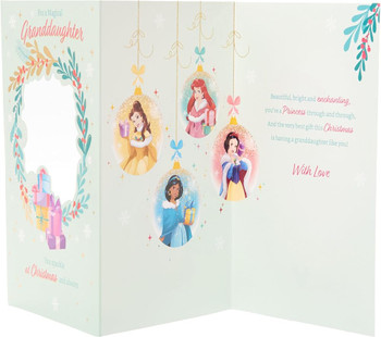Disney Princess Design Granddaughter Christmas Card