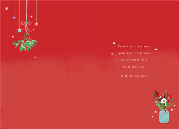 Festive Design Lovely Wife Christmas Card