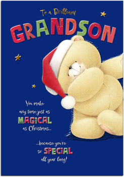 Forever Friends Brilliant Grandson Christmas Card