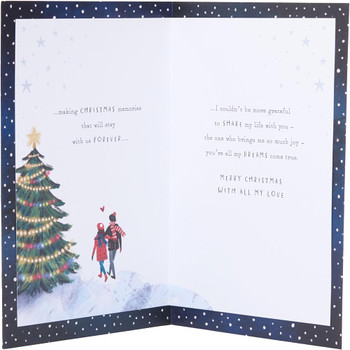 Couple Winter Scene Wife Christmas Card