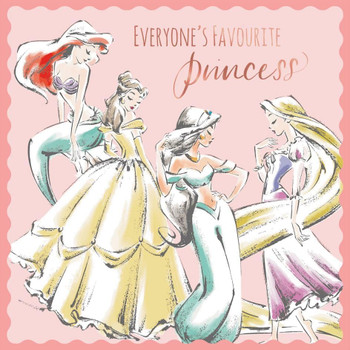 Favourite Princess Illustration Open Blank Card