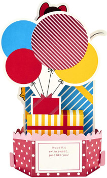 Disney Minnie Mouse with Gifts & Balloons 3D & Pop Up Birthday Card