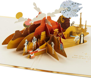 Signature Paper Wonder Star Wars Pop Up Birthday Card (Luke Skywalker and Obi-Wan), Signature Paper Wonder Star Wars Pop Up Birthday Card (Luke Skywalker and Obi-Wan),