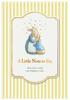 Peter Rabbit Note To Say Open Card