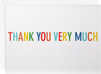 Colouring Lettering Design Pack of 48 in 4 Designs Thank You Cards