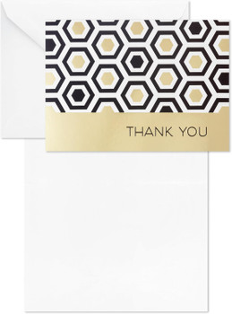 Gold Foil Pack of 40 in 4 Designs Thank You Cards