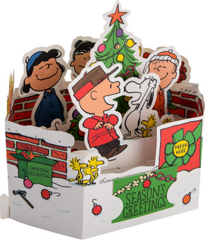 3D Light & Music Pop Up Peanuts Seasons Xmas Tree Christmas Card