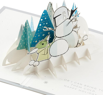 The Mandalorian and Grogu Design 3D and Pop Up Christmas Card