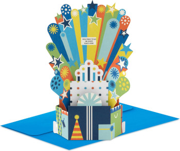 Paper Wonder Stars Design Customizable Pop Up Birthday Card for Him Paper Wonder Stars Design Customizable Pop Up Birthday Card for Him