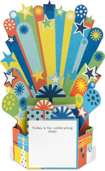Paper Wonder Stars Design Customizable Pop Up Birthday Card for Him Paper Wonder Stars Design Customizable Pop Up Birthday Card for Him