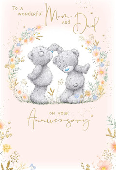 Bears Dancing Mum And Dad Wedding Anniversary Card