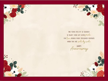Floral Heart Design Special Couple Anniversary Card