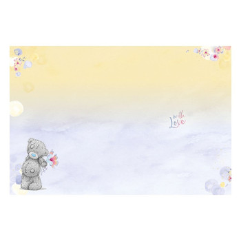 Bear Holding Beautiful Flower Thank You Card